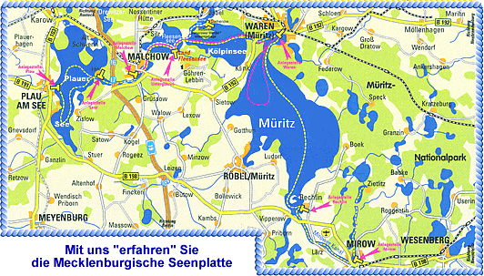 Die Mecklenburgische Seenplatte - ein Revier wie f�r Erlebnisfahrten geschaffen